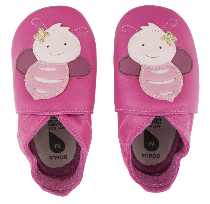 Bobux Soft Soles "Pink Bee"